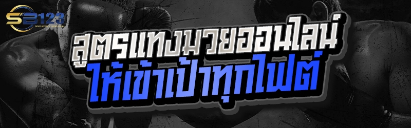 สูตรแทงมวยออนไลน์ ให้เข้าเป้าทุกไฟต์